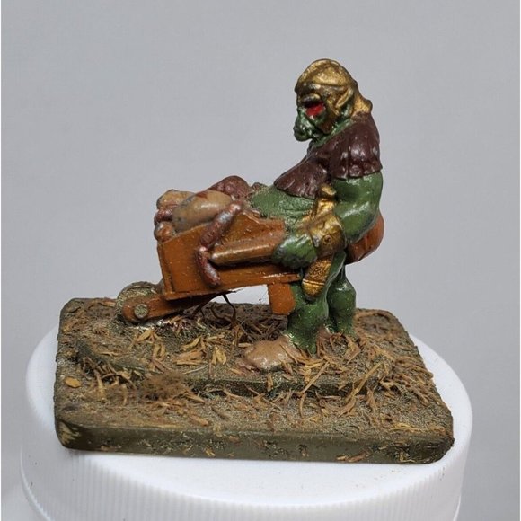 Vintage Ogre Walking With Wheelbarrow Collectible Miniature Figurine Statue - Picture 4 of 11